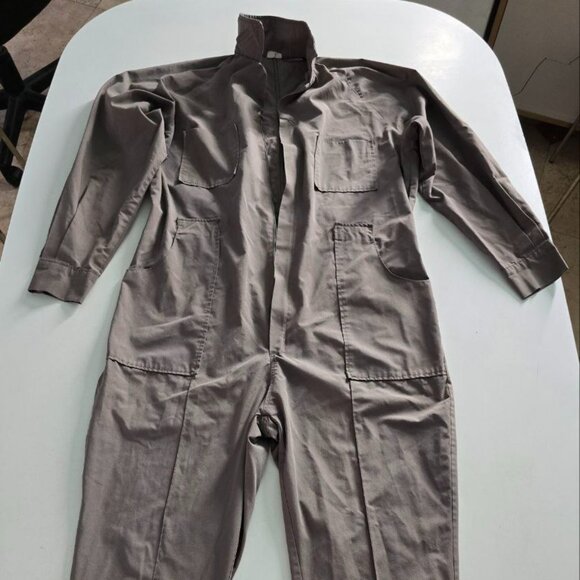 Vintage Gray Utility Workwear Coveralls - Unisex Long Sleeve - Picture 8 of 8